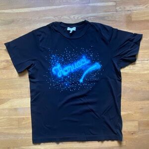 Fiorucci Black Tee with Blue Accents